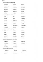 English Worksheet: word stress