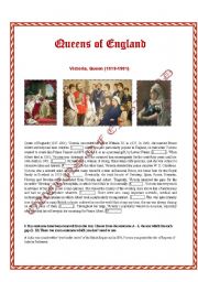 English Worksheet: Queens of England /II/
