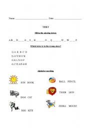 English worksheet: Alphabet Check