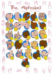 English Worksheet: Sign Language - finger spelling 