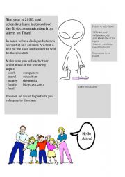 English Worksheet: dialogue about the future