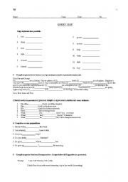 English Worksheet: Entry test 