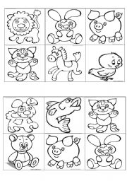 English Worksheet: Bingo_Animals