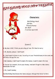 English Worksheet: Script:  Red Riding Hood