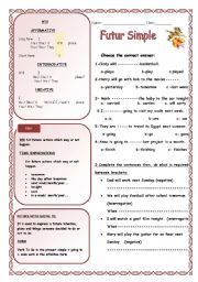 English Worksheet: Future Simple