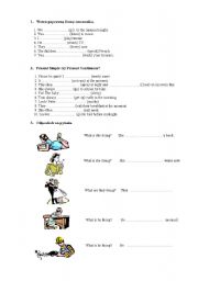 English Worksheet: Present Continuous