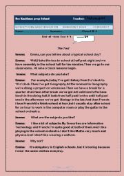 English Worksheet: reading comprehension-test