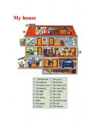 English Worksheet: my house