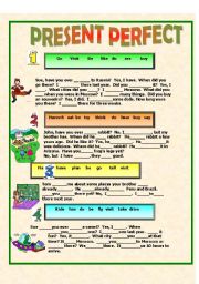 English Worksheet: PRESENT PERFECT