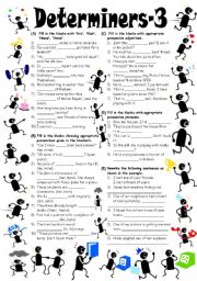 English Worksheet: Exercises on THIS, THAT, THESE, THOSE, MY, MINE, YOUR, YOURS, HER, HERS, HIS, THEIR, THEIRS, OUR, OURS (Editable with Key)