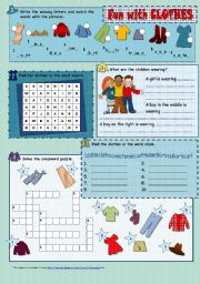 English Worksheet: Fun with clothes