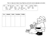 English worksheet: Santas mess
