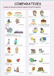 English Worksheet: Comparatives