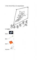 English Worksheet: School objects 