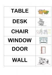 English worksheet: What do you call this? In the classroom