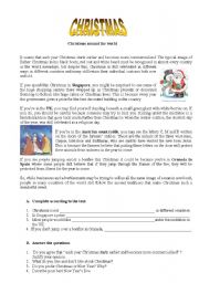 English Worksheet: Christmas around the world