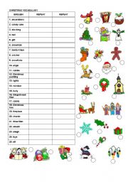 English Worksheet: Xmas vocabulary