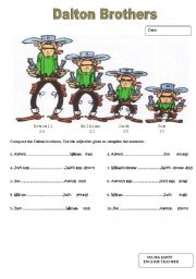 English Worksheet: Comparatives