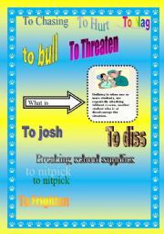 English Worksheet: Bullying (5 pages)