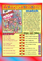 English Worksheet: A visit to the park!