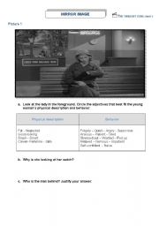 Twilight Zone: Episode Mirror Image 2nd worksheet