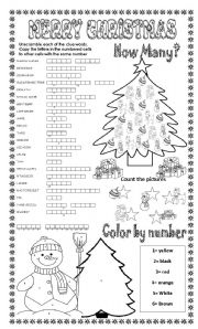 English Worksheet: MERRY CHRISTMAS (3 DIFFERENT ACTIVITIES)