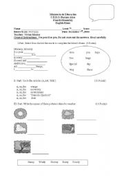 English worksheet: Some kind of final test per two month in 7 and 8 level