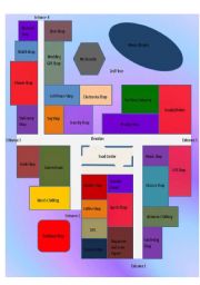 English Worksheet: Directions Map