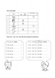 English Worksheet: food