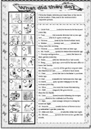 English Worksheet: Past Tense with Answer Key