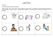 English worksheet: What time is it? Morning Activities.