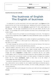 The business of English / The English of business