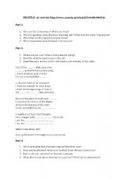 English worksheet: INVICTUS: THE POEM SCENE