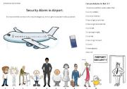 English Worksheet: Suspect tries to get on an airplane without a ticket