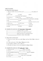 English worksheet: grammmar worksheet