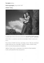 English Worksheet: Pathetic Fallacy in Wuthering heights