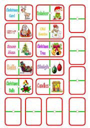 English Worksheet: Christmas domin 1/3