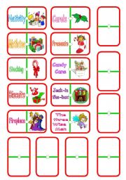 English Worksheet: Christmas domino 2/3