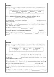 English Worksheet: Vocabulary: memory