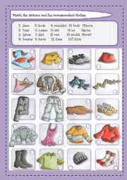 English Worksheet: Clothes