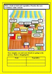 English worksheet: Grocery