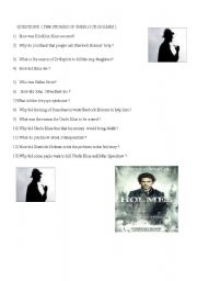 English worksheet: questons about the reader Sherlock Holmes