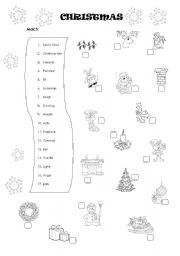 English Worksheet: Christmas vocabulary