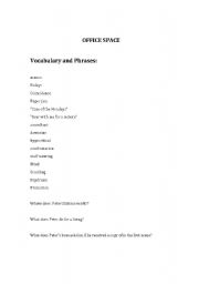 English worksheet: OFFICE SPACE Worksheet