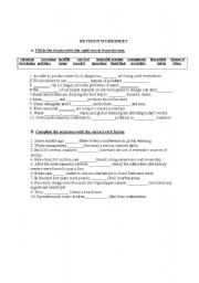 English worksheet: Environmental issues & grammar exercises