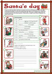 English Worksheet: Santas day