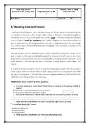 English Worksheet: Test