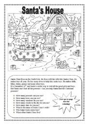 English Worksheet: Santas House