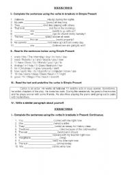 English Worksheet: Present Simple