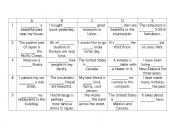 English Worksheet: Grid Game 